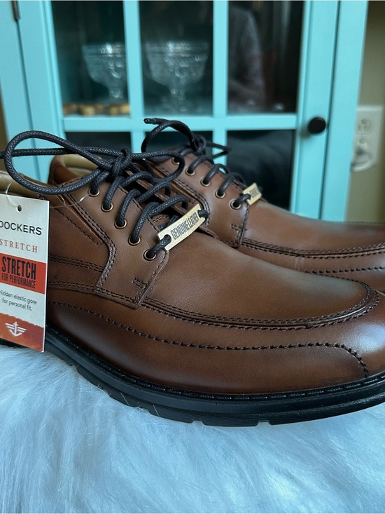 Dockers Other - Dockers 9.5M Barker Brown Genuine Leather Oxford Dress Shoes Men's Like New
